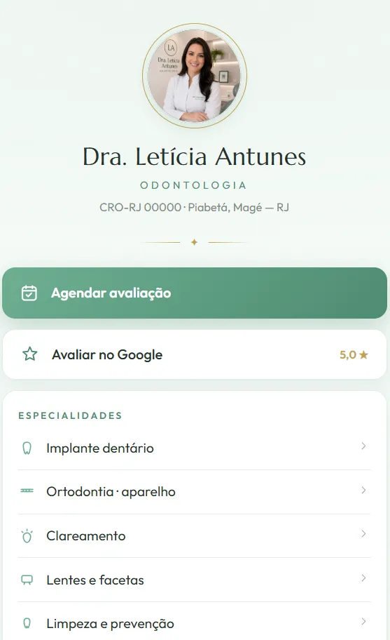 Biosite de clínica odontológica