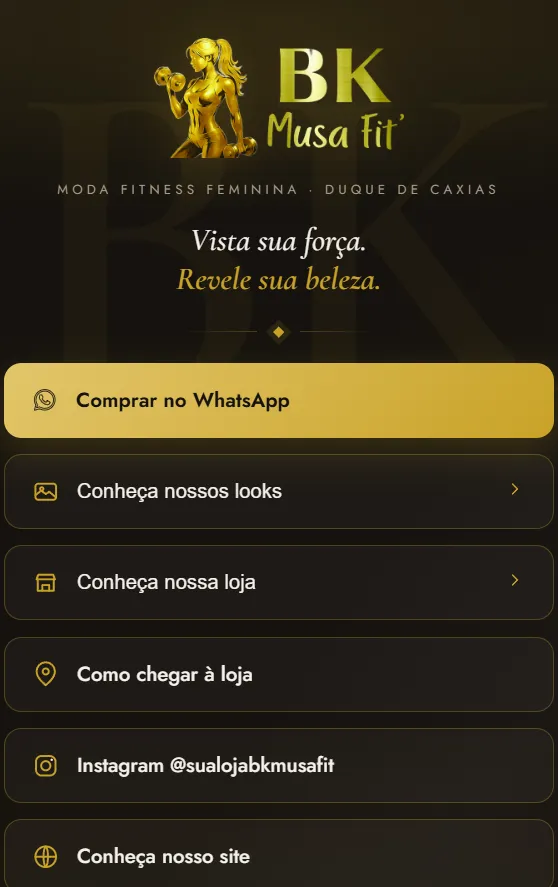 Biosite de loja de moda fitness